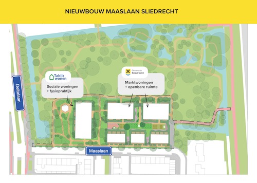 Plattegrond nieuwbouw Maaslaan